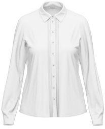 Long Sleeve Plain Blouse - White
