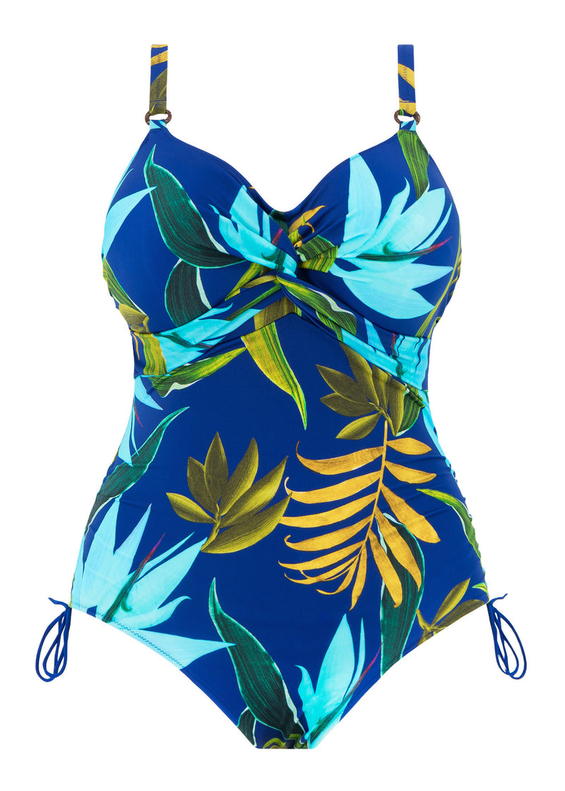 Pichola UW Twist Front Swimsuit - Tropical Blue