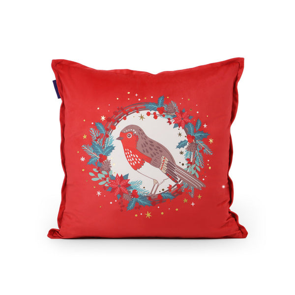 Christmas Cushion - Robin