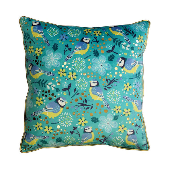 Birdy Cushion - Blue Bird