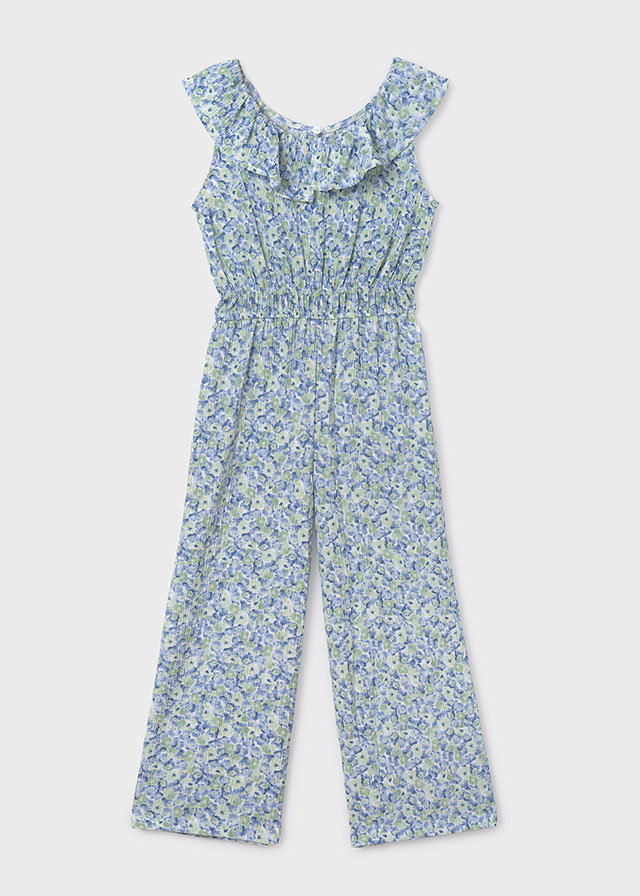 Printed Knit Jumpsuit - Mint