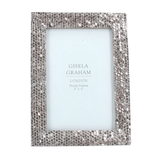 Silver Chainmail Resin Picture Frame 4x6"