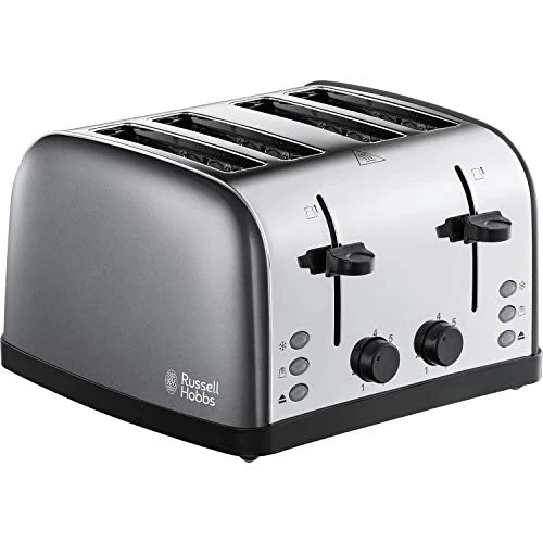 Stainless Steel 4-Slice Toaster - Grey