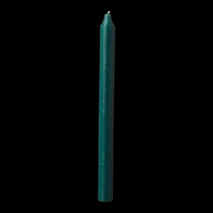 Rustic Taper Candle 29cm - Dark Green