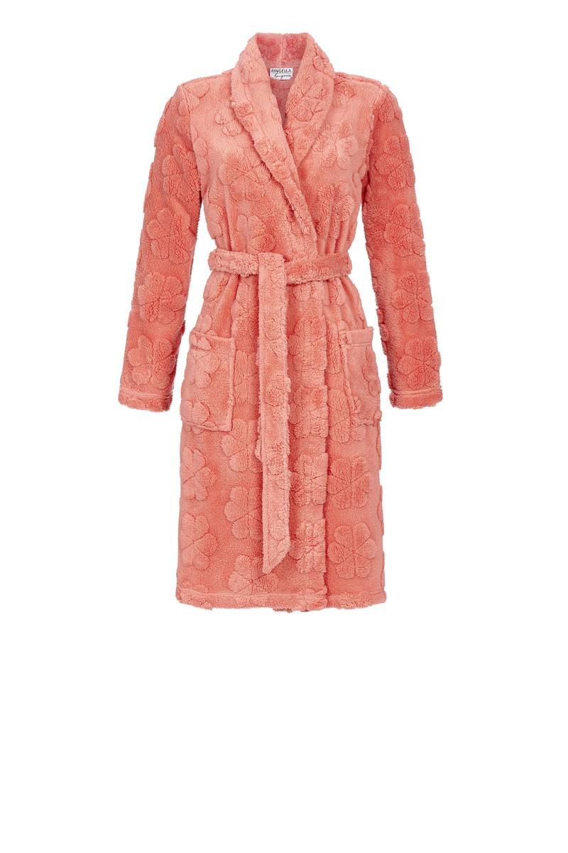 Fleece Dressing Gown - Peach Pearl Fleece Dressing Gown - Peach Pearl