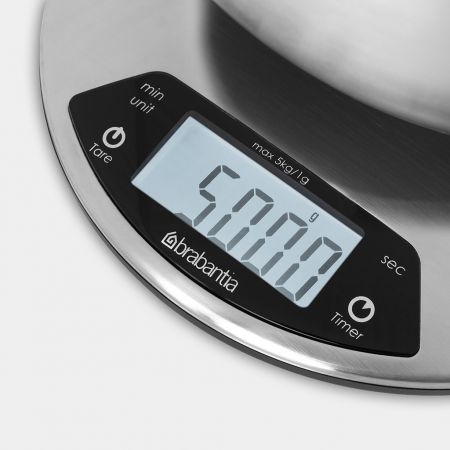 Round Digital Kitchen Scale with Timer