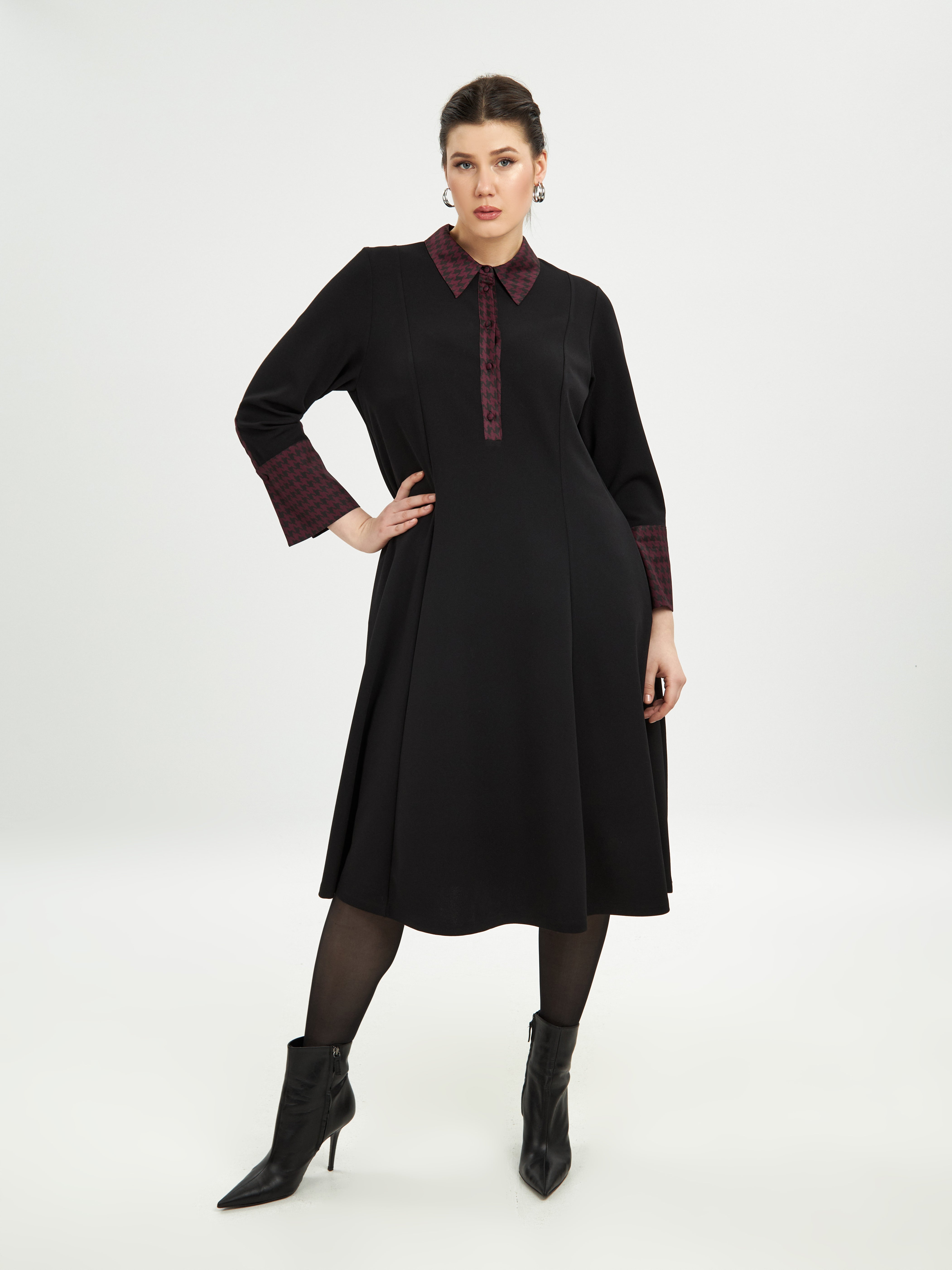 BLACK DRESS TRIM COLLAR AND CUFF