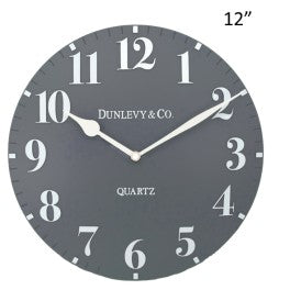 12" Luna Clock - Moonlight Grey