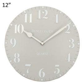 12" Luna Clock - Stone White