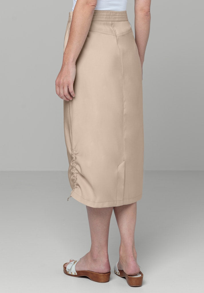 Natural Touch Midi Skirt - Cookie