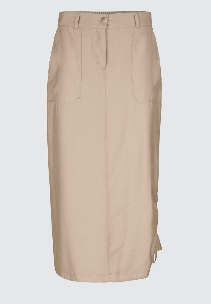 Natural Touch Midi Skirt - Cookie
