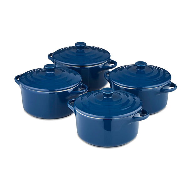 Foundry Set of 4 Mini 10cm Casseroles - Blue