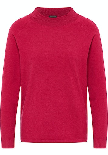 Stand Up Collar Jumper - Berry