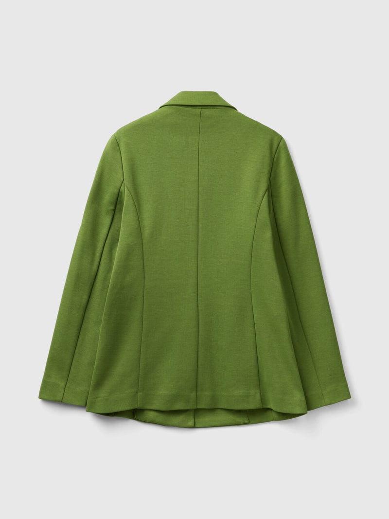 Basic Spring Jersey Blazer - Green