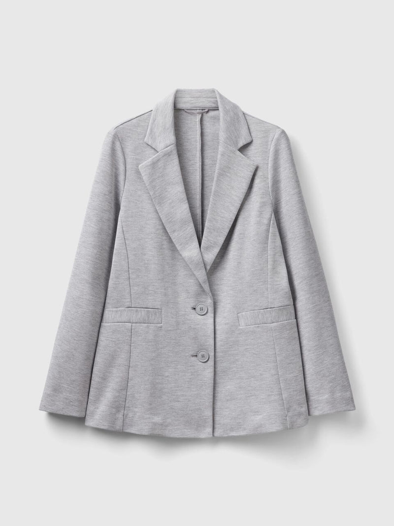 Basic Spring Jersey Blazer - Grey