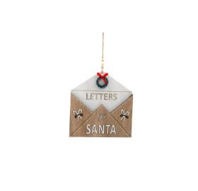 19cm Hanging Wooden Letter to Santa