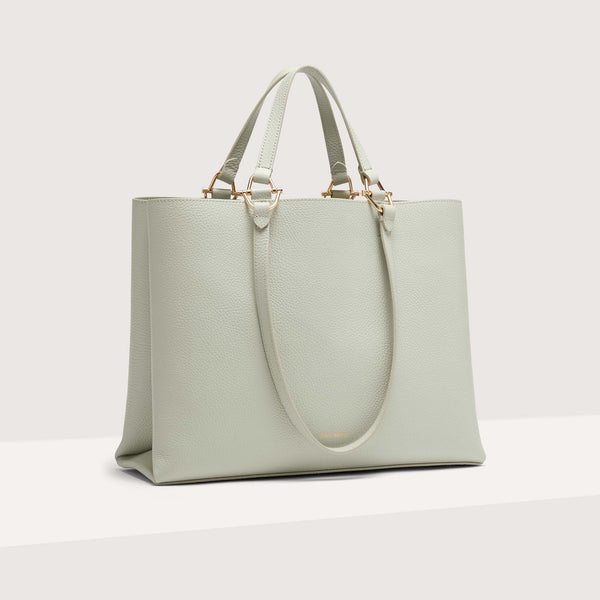 Leather Handbag - Celadon Green