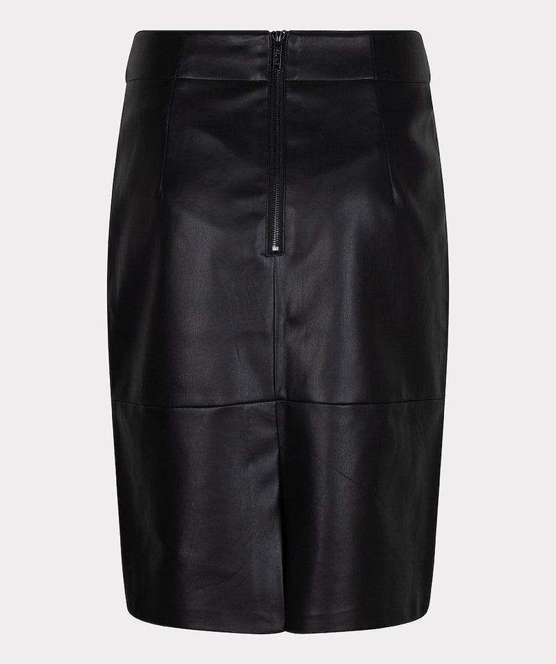 PU Pencil Skirt - Black