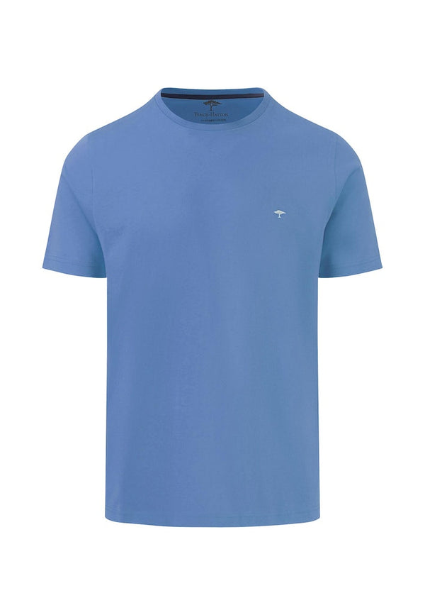 Plain Round Neck T-Shirt - Crystal Blue