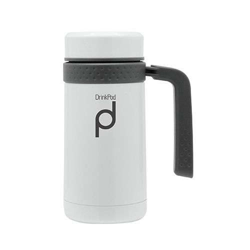 Pioneer 0.45L Drink Pod Mug with Handle - White