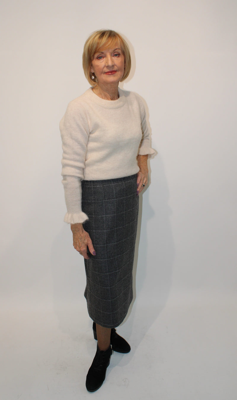 Skirt - Grey Tweed