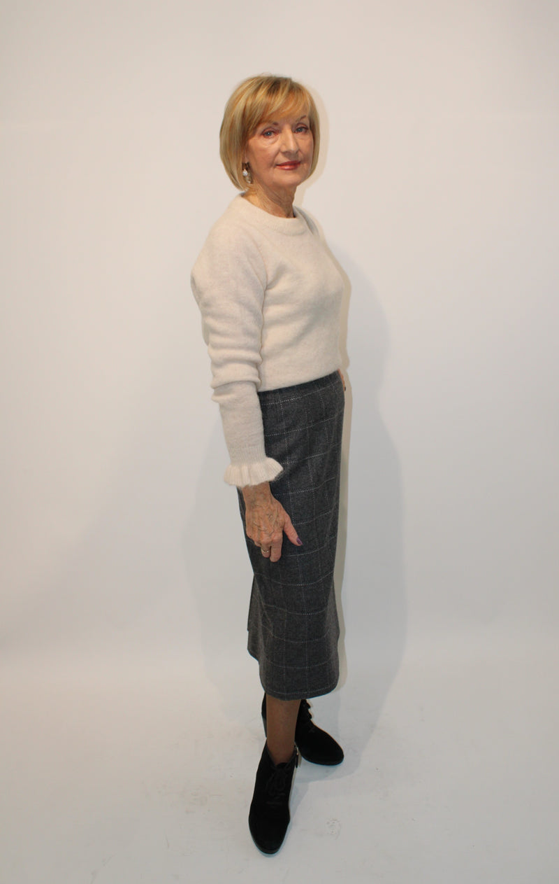 Skirt - Grey Tweed