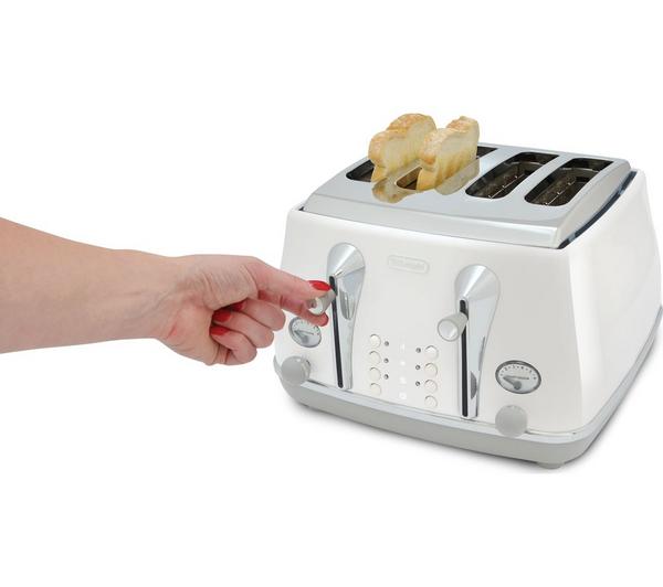 Icona Capitals 4 Slice Toaster - White