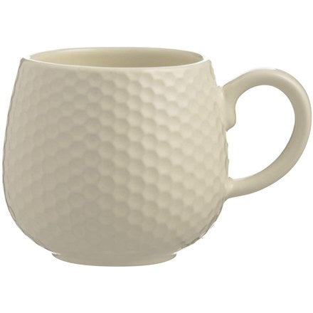 Embossed Honeycomb Cream Mug 350ml