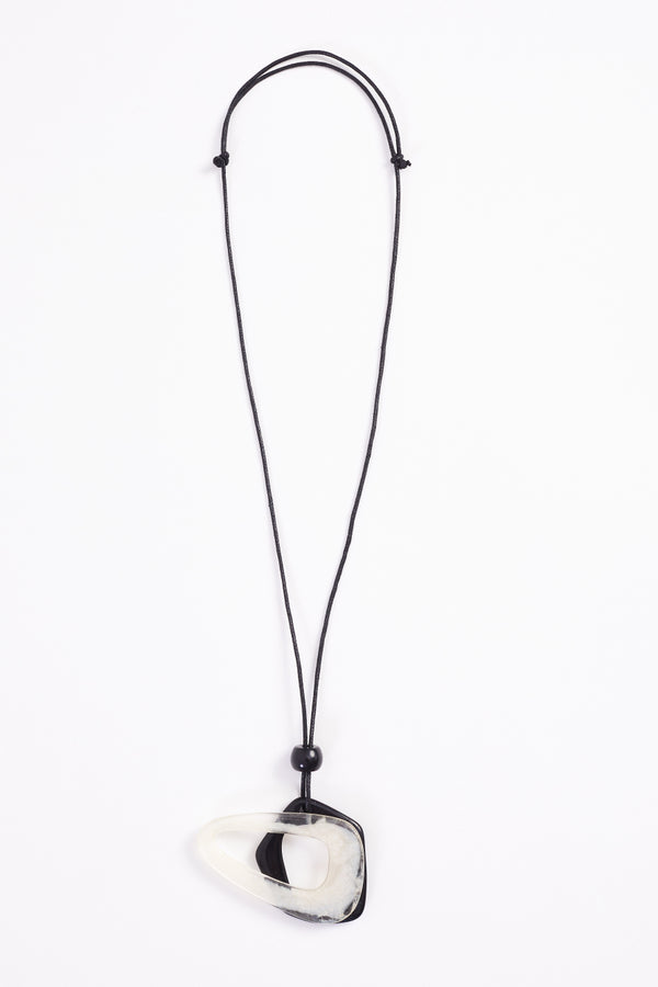 Abstract Trim Necklace - Black