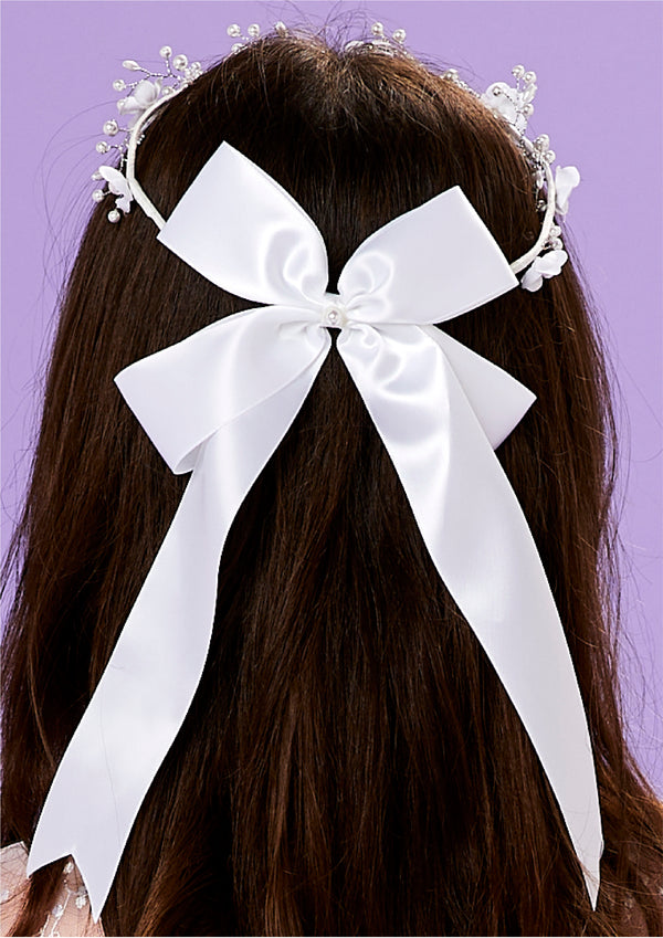 Elena Communion Head Ring - White