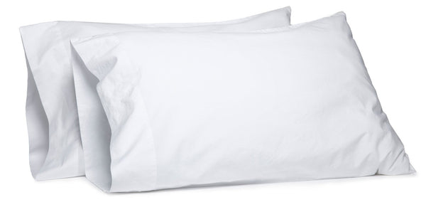 300 Thread Count Cotton Sateen King Pillowcase Pair - White - King Size 50x90cm