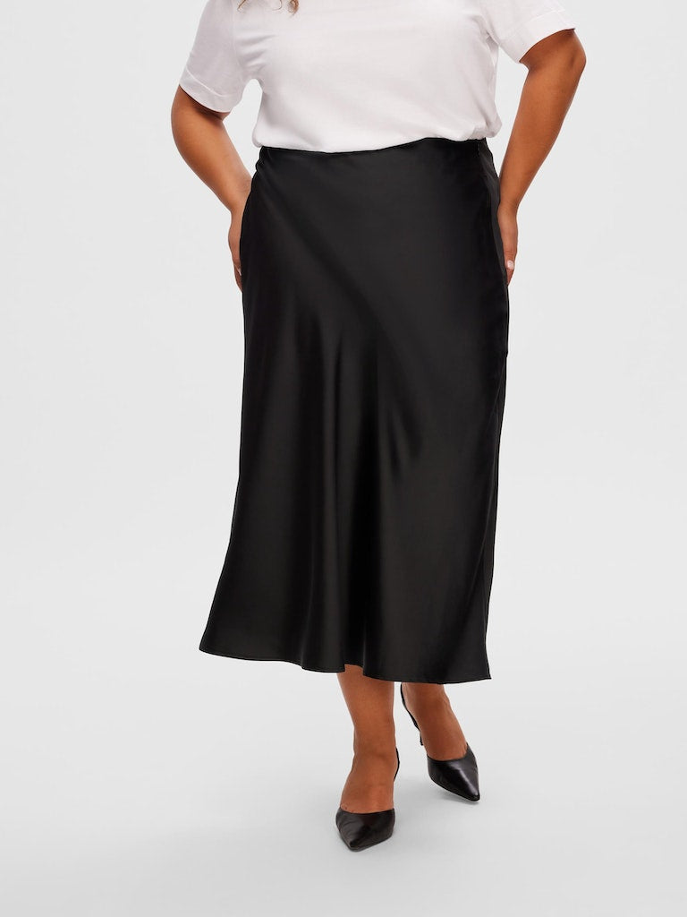 Lena High Waist Skirt - Black