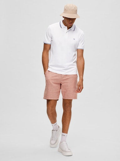 Brody Linen Shorts - Baked Clay/oatmeal