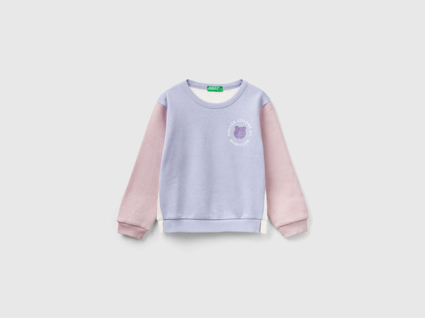 Girls Round Neck Sweatshirt - Lilac