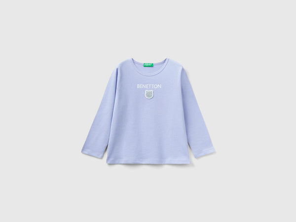 Girls Round Neck T-Shirt - Lilac