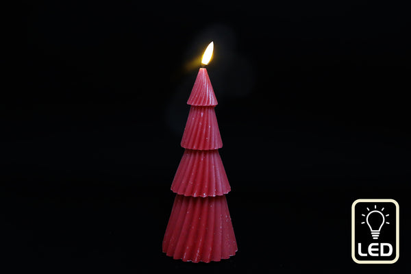 23cm LED Tree Candle - Red