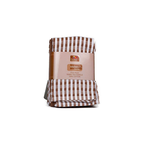 5pack Popcorn Tea Towel - Beige