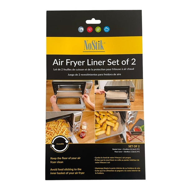 NoStik Air Fryer Liner Rectangular Pack of 2