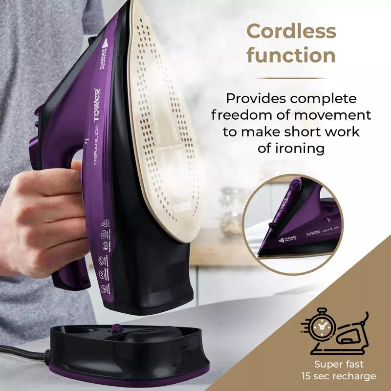 Tower Ceraglide Cord Cordless Iron