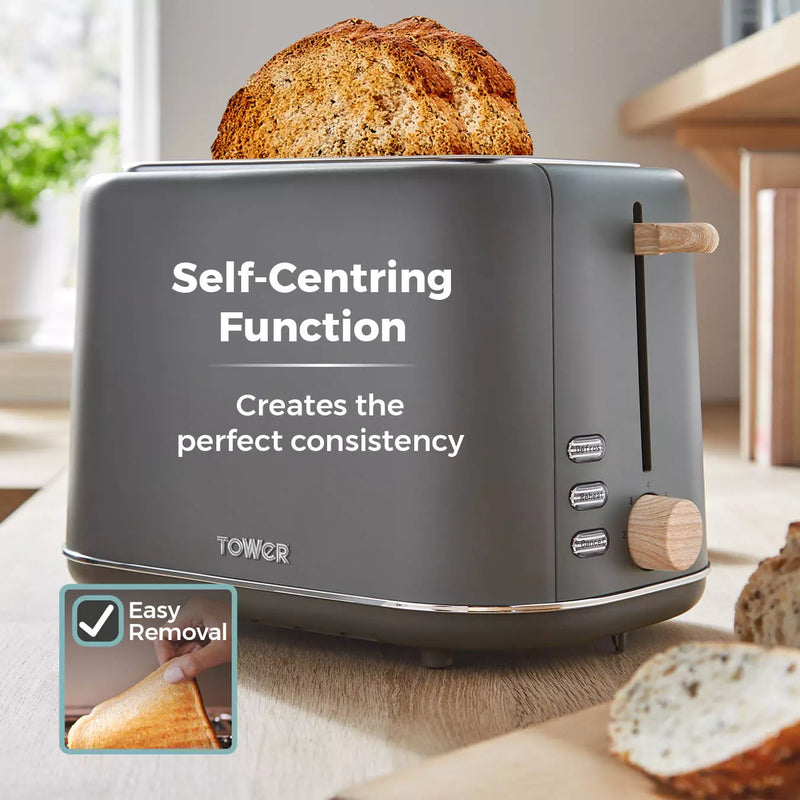 Scandi 2 Slice Toaster - Grey