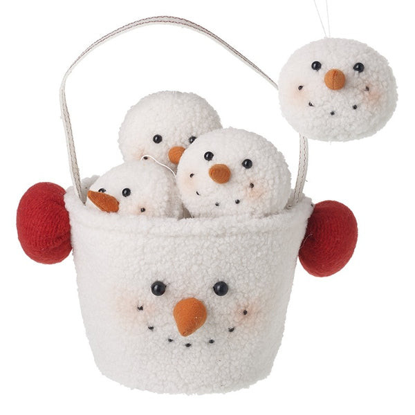 Hanging Snowman Heads In Snwman Bag