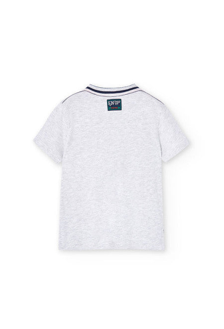 Front Print T-Shirt - Grey