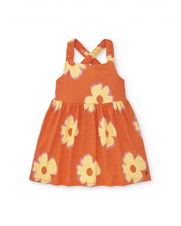 Paradise Beach Jersey Dress - Orange