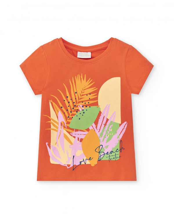 Paradise Beach Jersey T-Shirt - Orange
