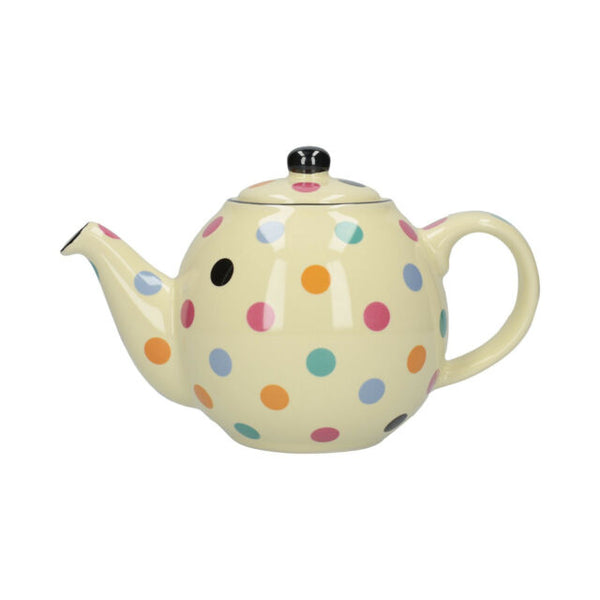 Globe 6-Cup Teapot - Ivory Multi Polka-Dot