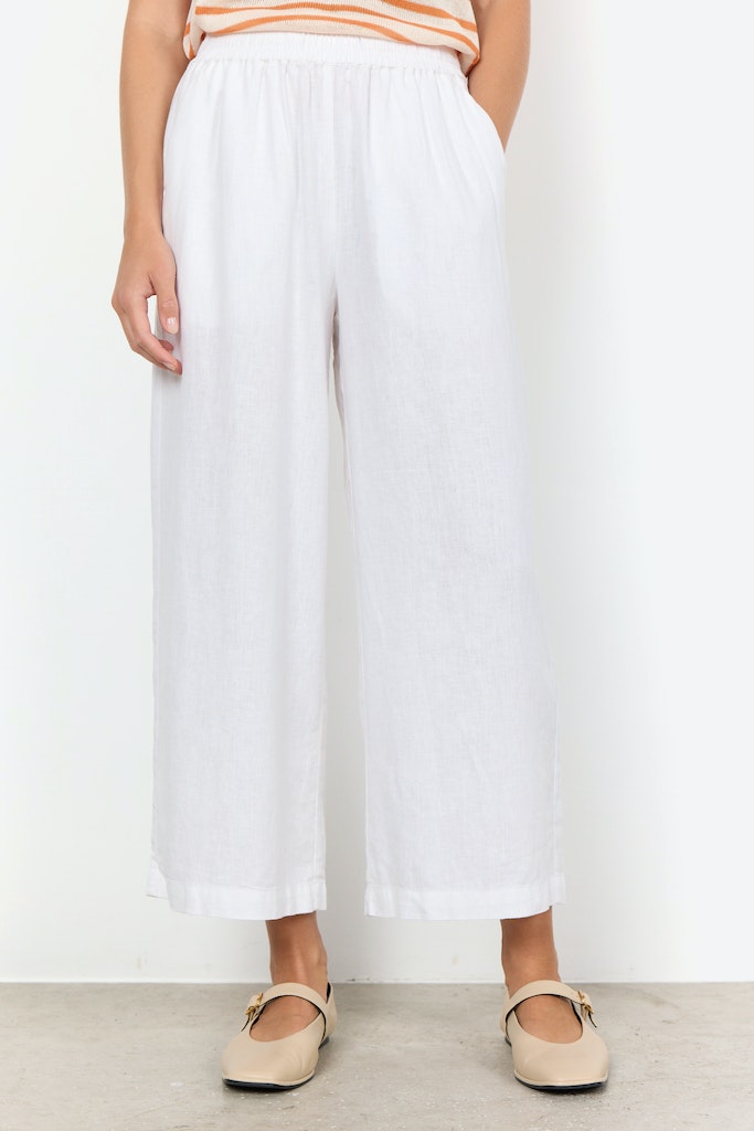 SOYA CONCEPT INA Black Linen Blend Trousers