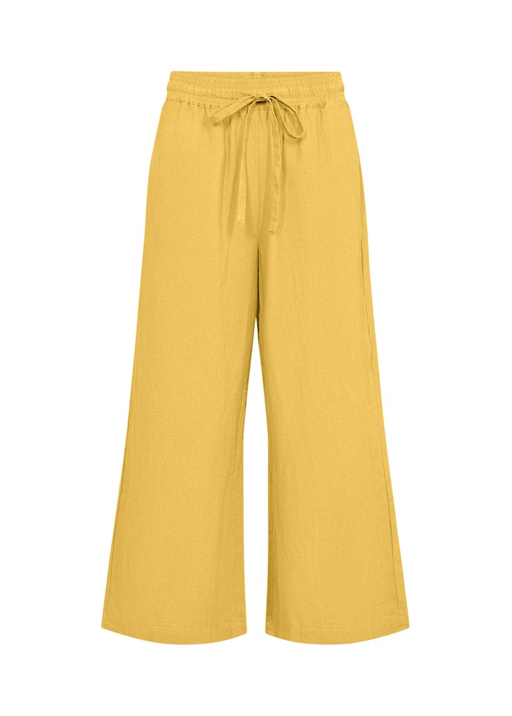 Ina Linen Mix Crop Trouser Golden Yellow