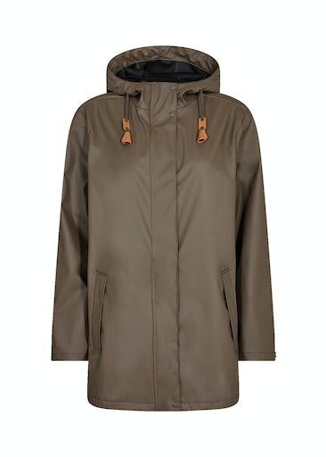 Alexa 15 Hooded Raincoat - Dark Army