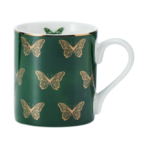 Butterflies Straight-Sided Porcelain Mug 280ml