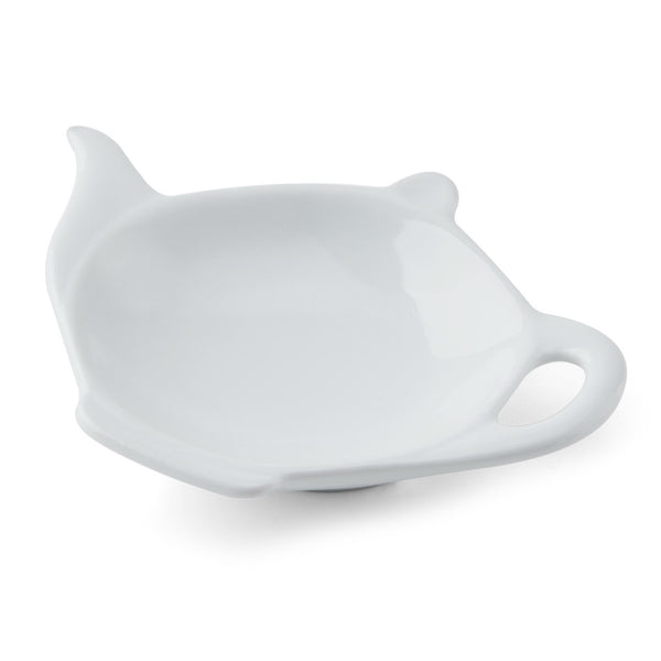 Chalk Porcelain Teabag Tidy 12cm - White